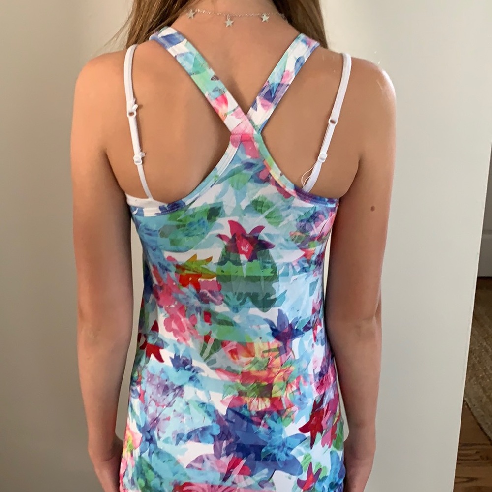 A colorful workout tank